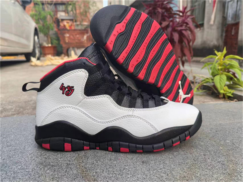 Men's White/Black Running Weapon Air Jordan 10 Shoes 010